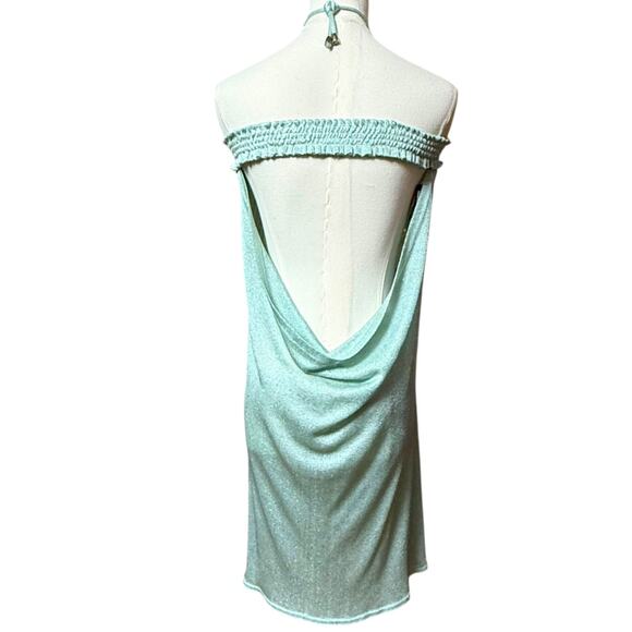 Vanita Rosa Atelier Paris St Barth Jersey Mini Dress Size Small Open Back - Picture 2 of 11